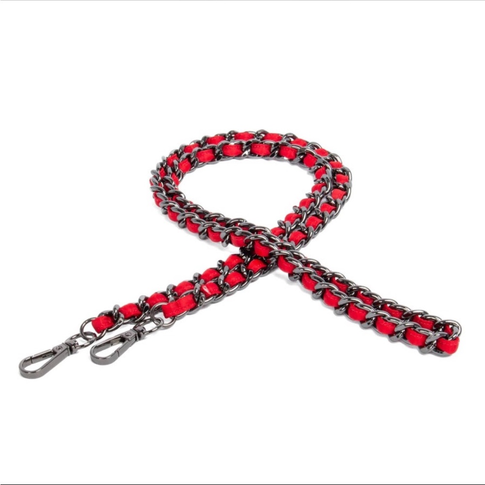 LUG | Metal Chain Strap - Poppy Red (classic fabrication)